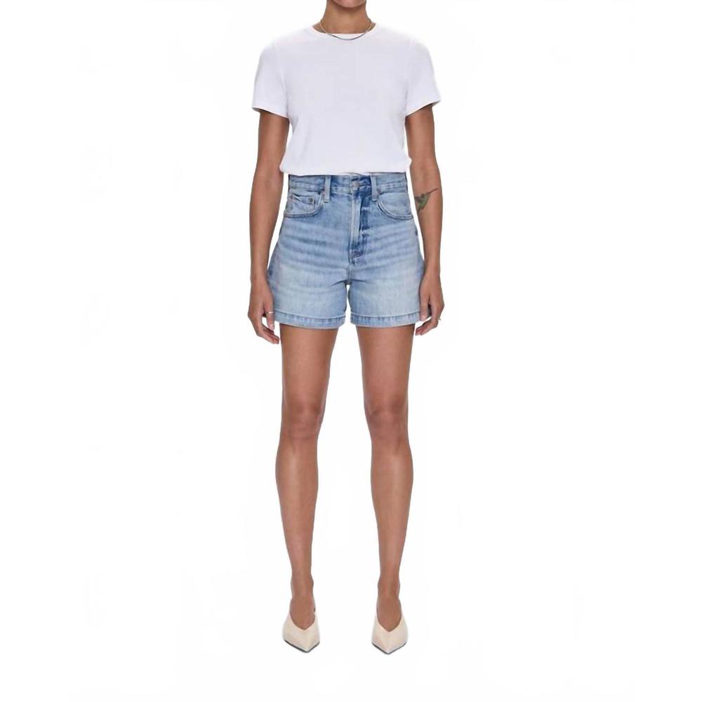 pistola Light Blue High-Rise Denim Jean Shorts